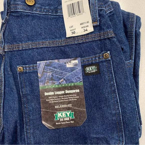 Key Denim Logger Dungaree